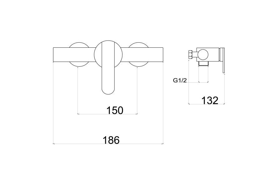 Robinet de douche Roma Imex croquis 12