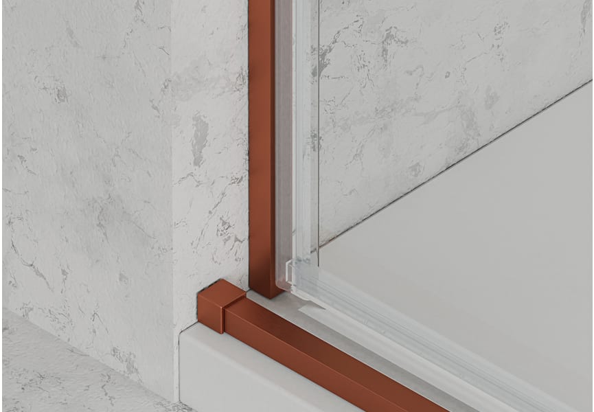 Paroi de douche angulaire coulissante sur mesure Aria Bruntec détail 10