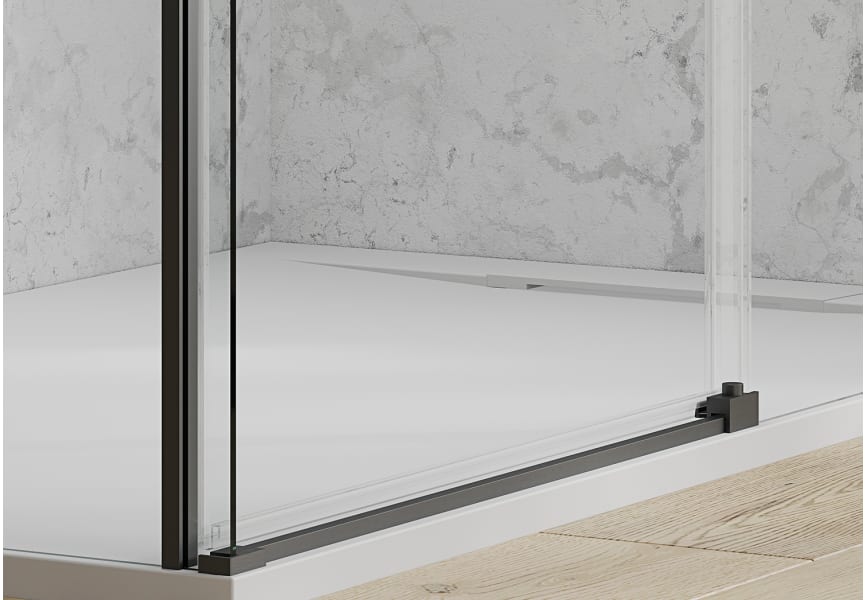 Paroi de douche angulaire coulissante sur mesure Aria Bruntec détail 8