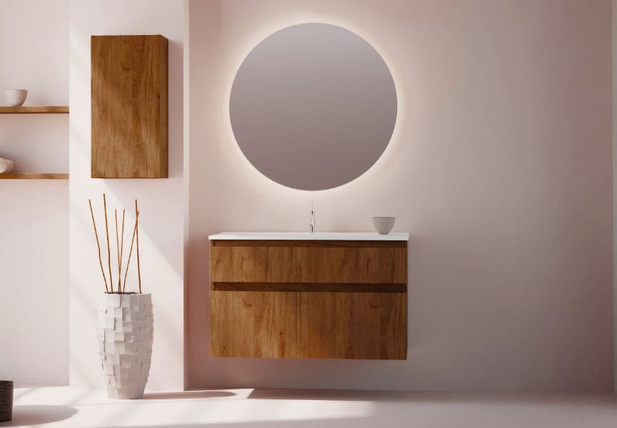 Ensemble de meuble de salle de bains en bois massif Alpes 17 Bruntec principal 0