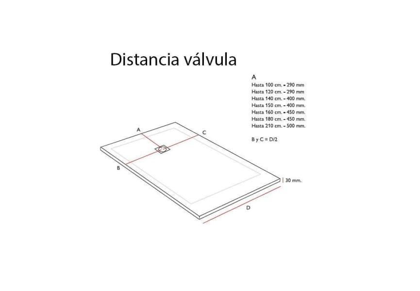 Receveurs de douche en résine décorés Stone 3D Madera Bruntec croquis 7