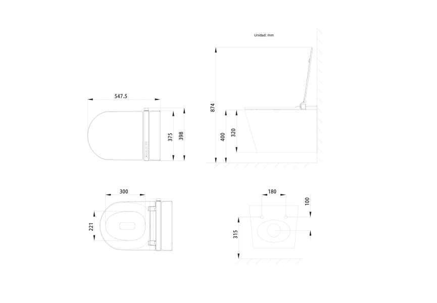 Toilettes intelligentes japonaises Ianna Se Nashi croquis 7