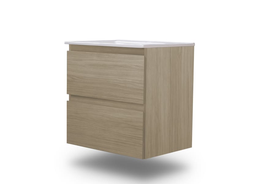 Ensemble de meuble de salle de bains Nivo Bruntec 2 tiroirs suspendu principal 2