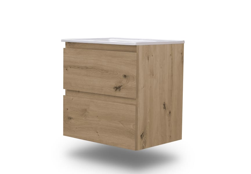 Ensemble de meuble de salle de bains Nivo Bruntec 2 tiroirs suspendu principal 1