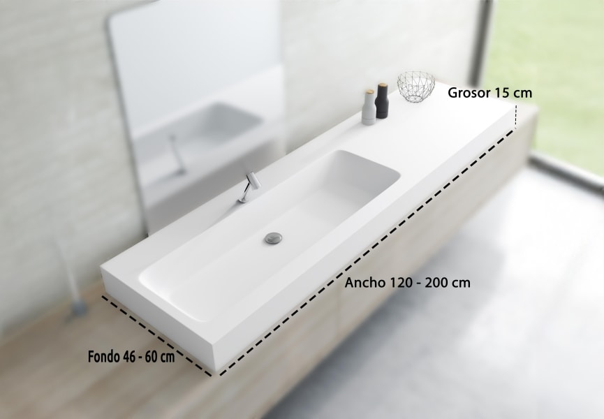 Lavabo suspendu Chiclana Bruntec croquis 1