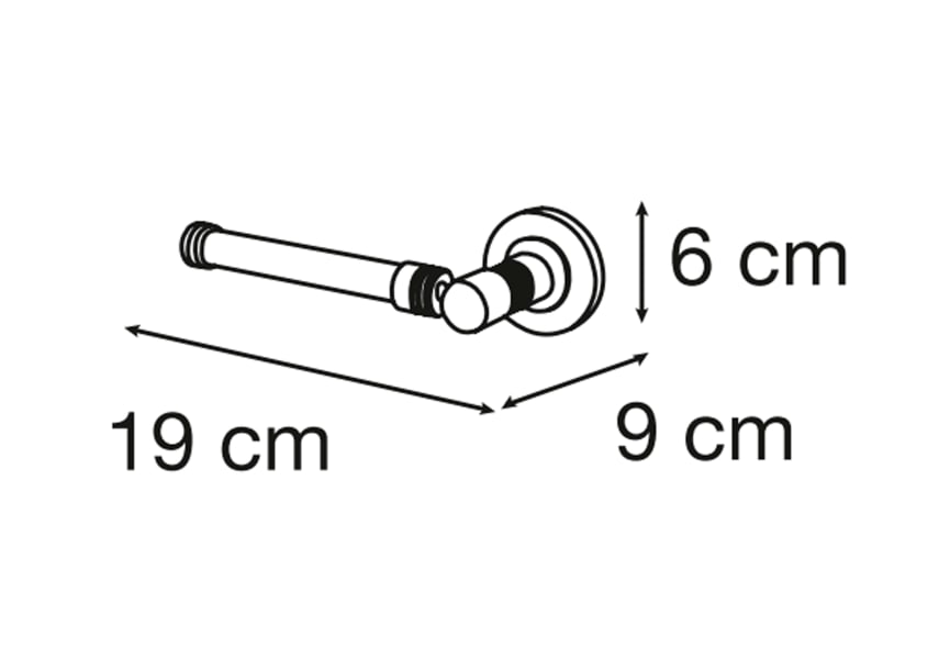 Porte-rouleau de salle de bain Paula by Mediterranea de baño croquis 1