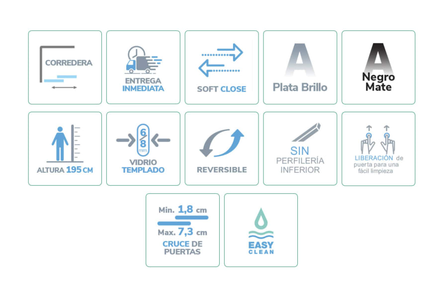 Paroi de douche Nicoleta (102) Kassandra option 2