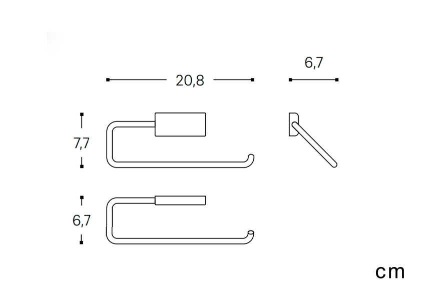 Prochain porte-serviettes de salle de bain Next Cosmic croquis 5