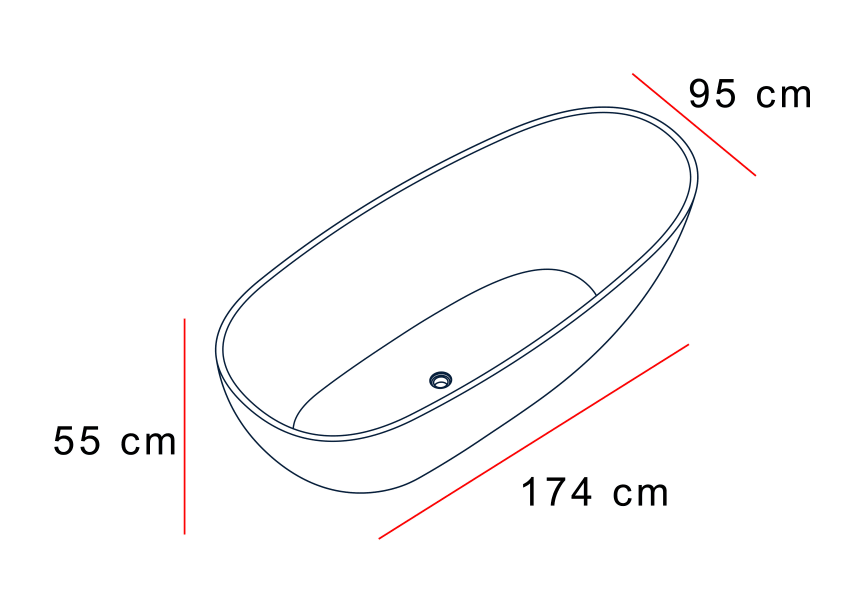 Baignoire autoportante Tay de Baños 10 croquis 4