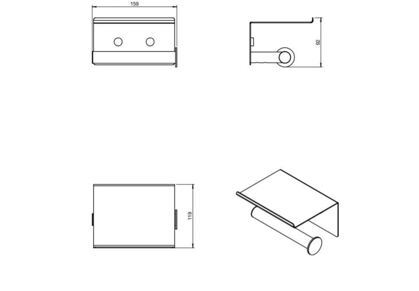 Porte-papier hygiénique Architect S+ Cosmic croquis 23
