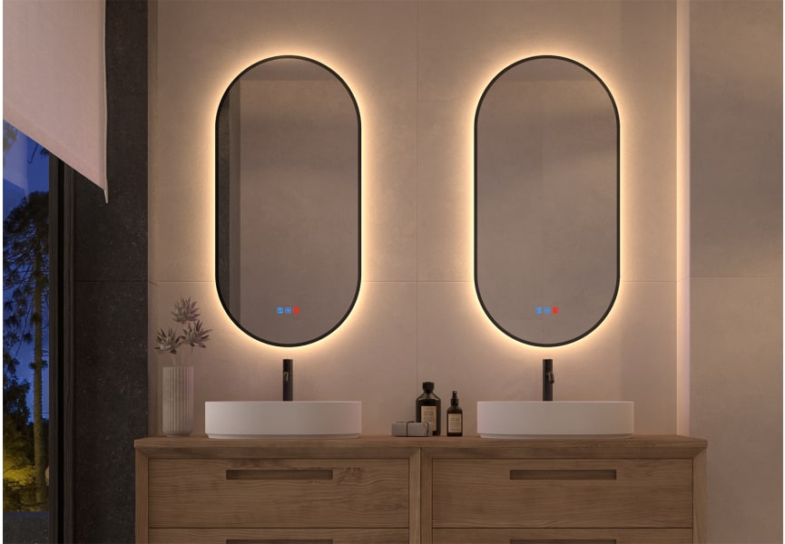Portia Bruntec Miroir de salle de bain avec éclairage LED principal 5