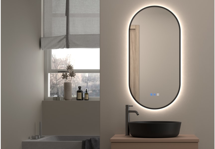 Portia Bruntec Miroir de salle de bain avec éclairage LED principal 2