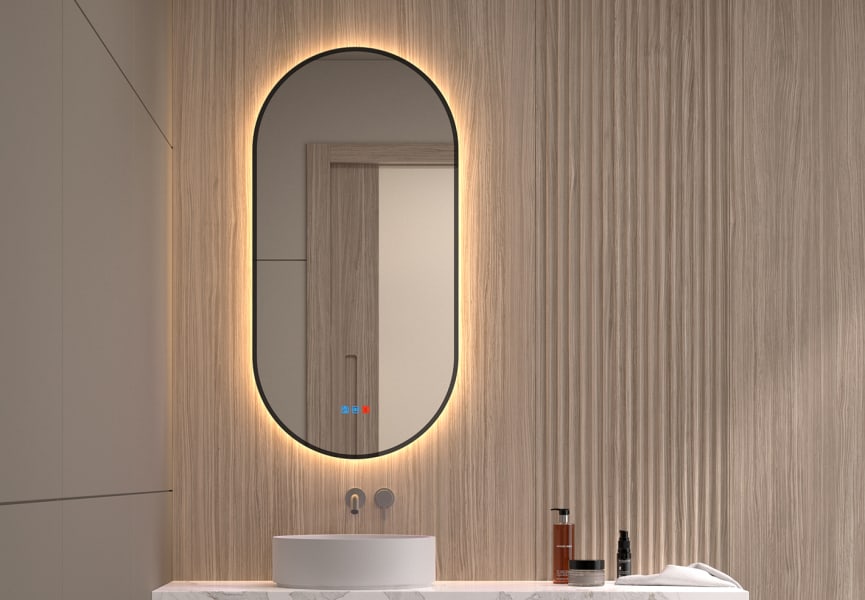 Portia Bruntec Miroir de salle de bain avec éclairage LED principal 4