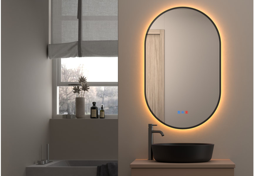 Portia Bruntec Miroir de salle de bain avec éclairage LED principal 1