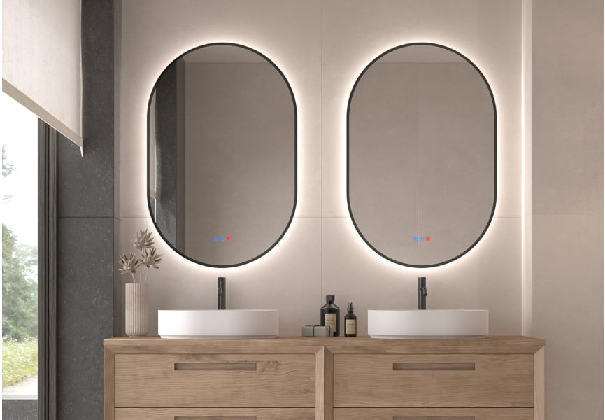 Portia Bruntec Miroir de salle de bain avec éclairage LED principal 6