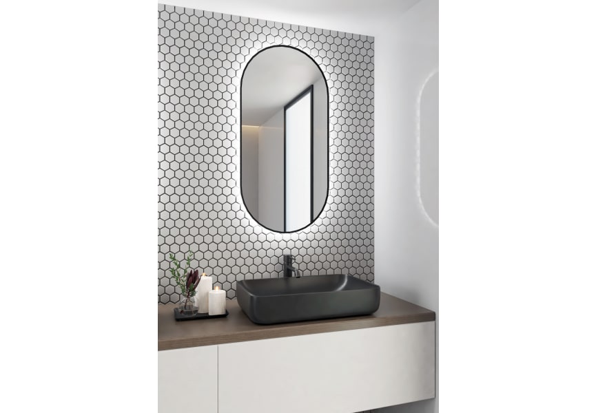 Portia Bruntec Miroir de salle de bain avec éclairage LED principal 1
