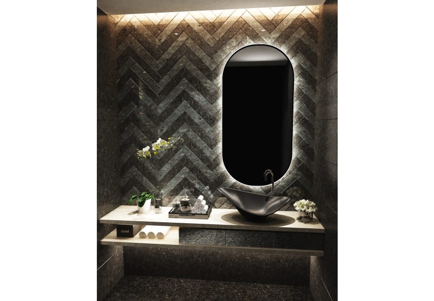 Portia Bruntec Miroir de salle de bain avec éclairage LED principal 2