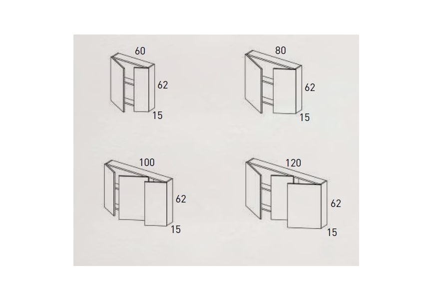 Armoire de toilette à miroir Miranda Visobath croquis 4