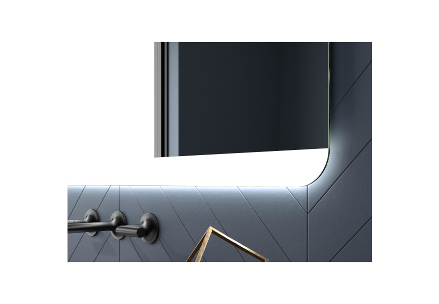 Miroir de salle de bains avec éclairage LED Bora Eurobath détail 2