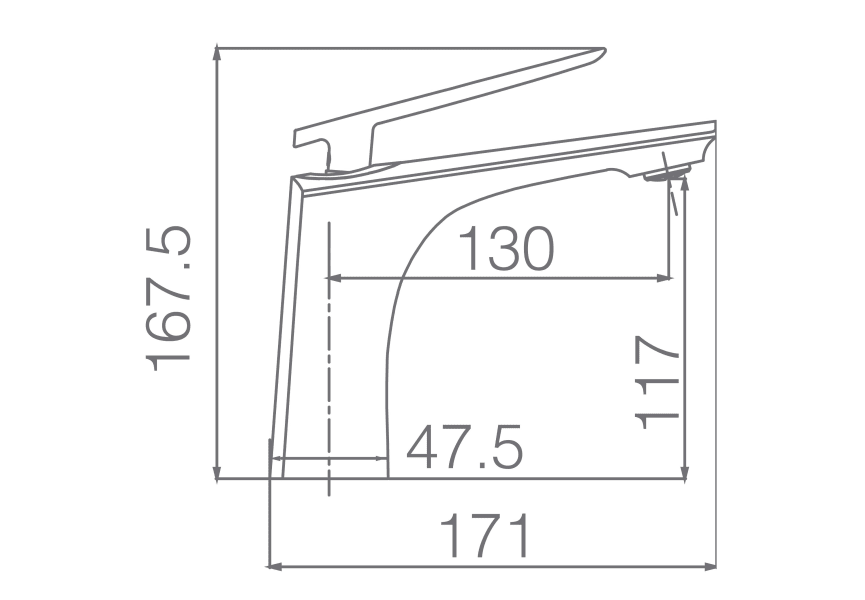 Robinet de lavabo Escocia Imex croquis 2