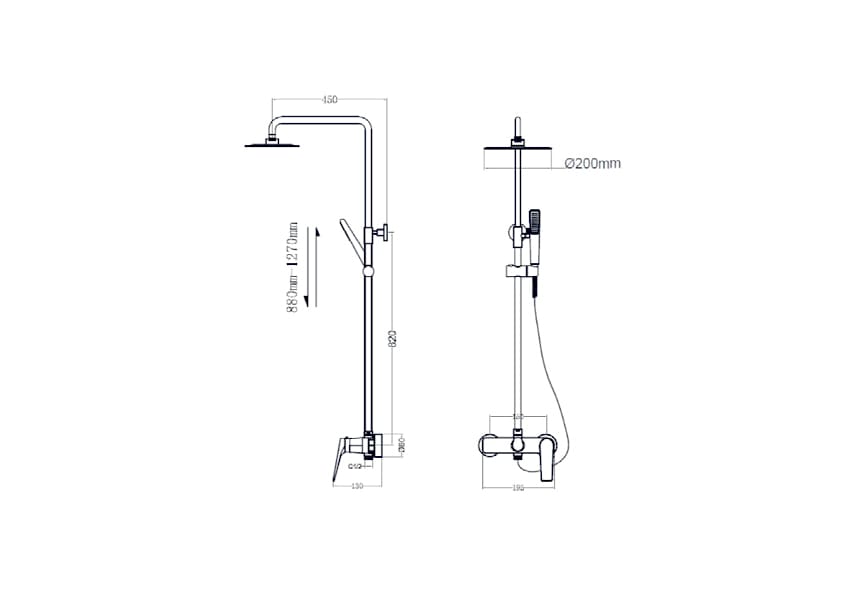 Imex Delos set de douche croquis 4