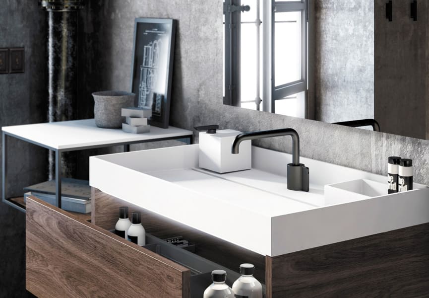 Le distributeur de savon et porte-brosse à dents The Grid Cosmic environnement 6