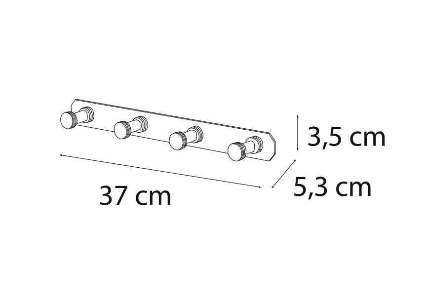 Cintre quadruple pour salle de bains Intro Mediterránea croquis 1