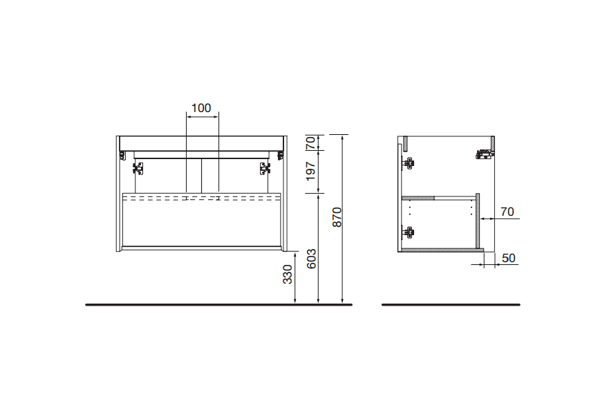 Ensemble de meubles de salle de bain Noja Salgar détail 11