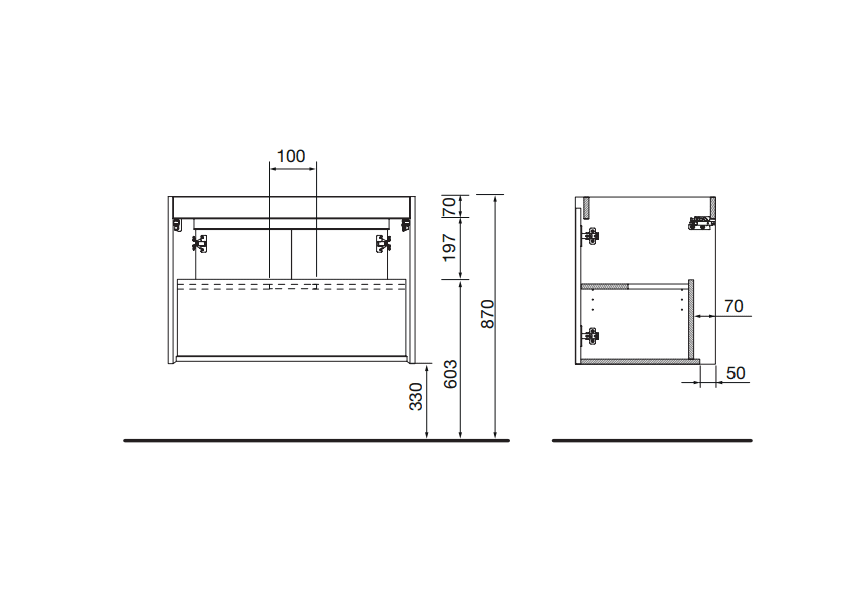 Ensemble de meubles de salle de bain Noja Salgar détail 11