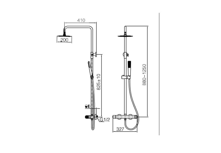 Set de douche Dinamarca Imex croquis 7