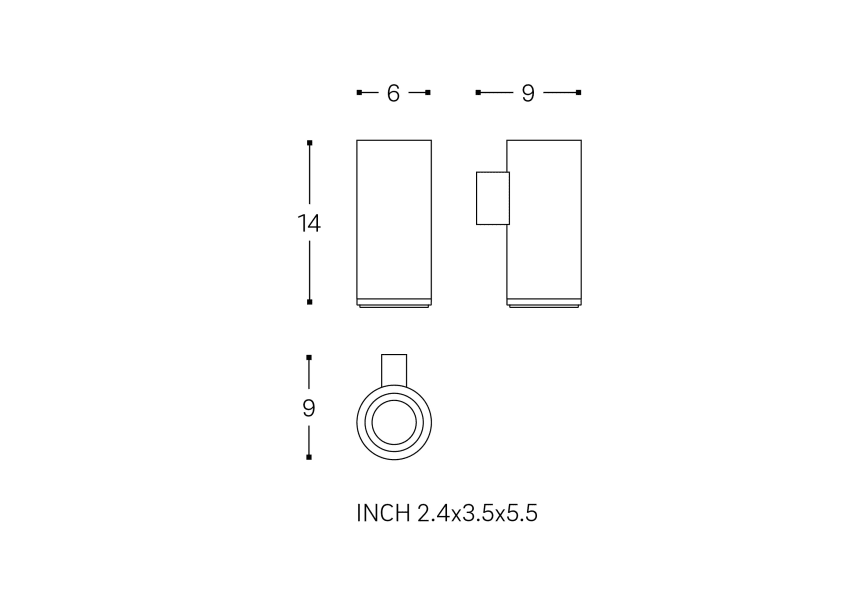 Porte-brosse de toilette Logic Cosmic croquis 8