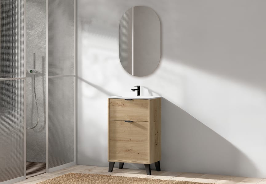 Ensemble de meubles de salle de bains faible profondeur 35,5 cm Midi Visobath principal 2