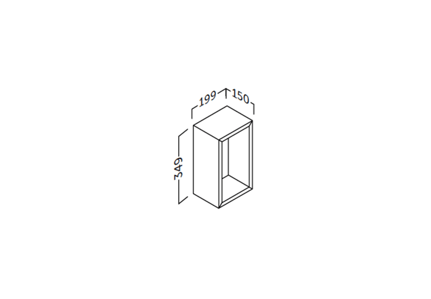 Etagère de salle de bain Landes Coycama croquis 3