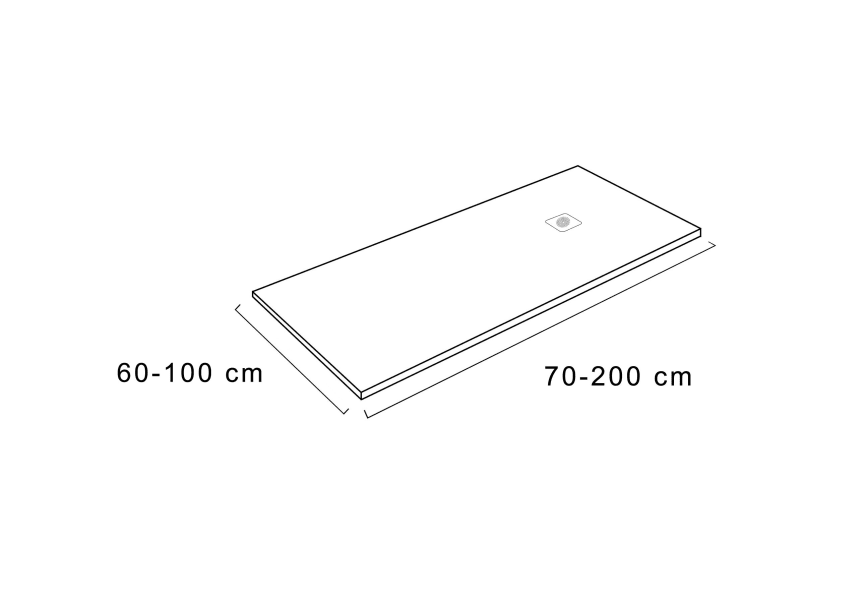 Receveur de douche avec charges minérales Granite Hidronatur croquis 15