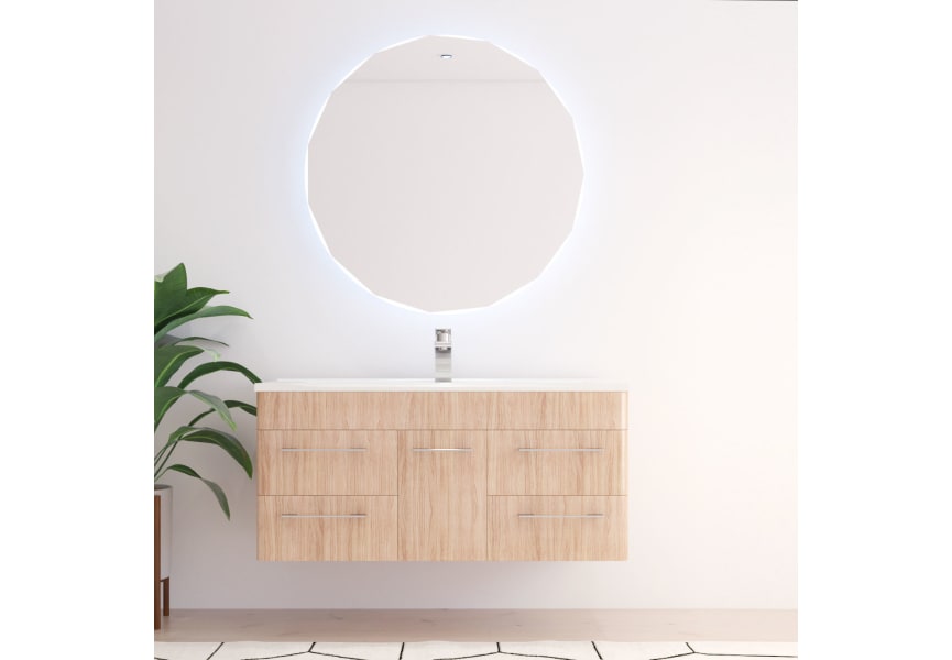 Miroir de salle de bains avec éclairage LED Circis Bruntec principal 0