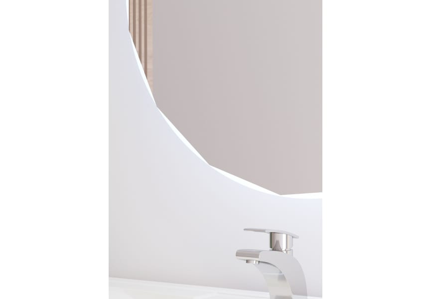 Miroir de salle de bains avec éclairage LED Circis Bruntec détail 2