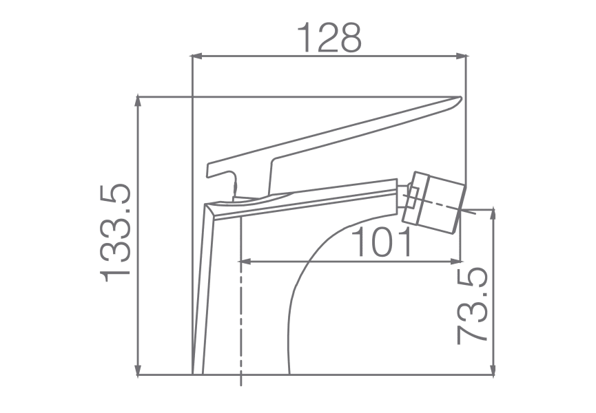 Mitigeur de bidet Escocia Imex croquis 1