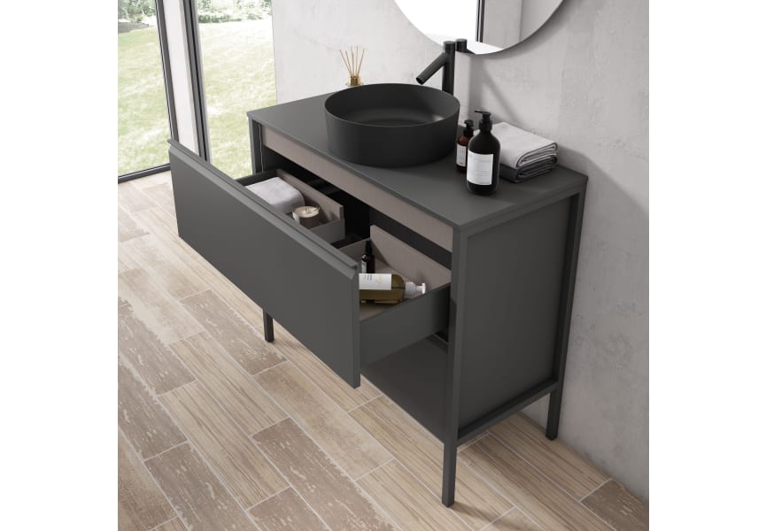 Meuble de salle de bains avec plan HDF Compatech Icon Visobath détail 5