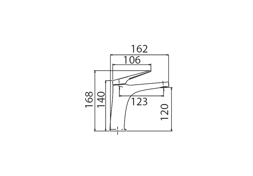Robinet de lavabo Imex Delos croquis 3