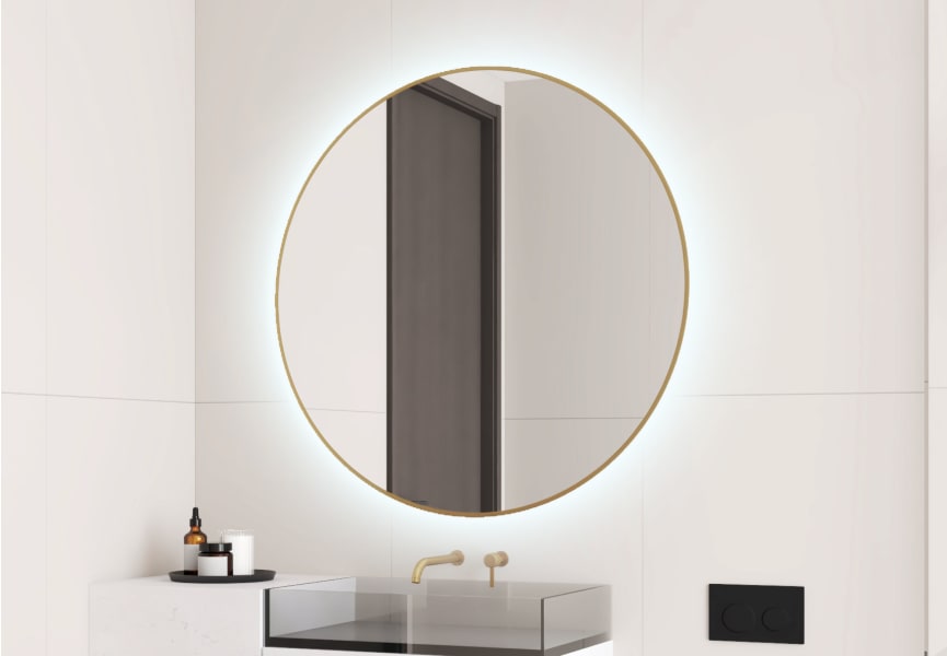 Miroir de salle de bains avec éclairage LED Milan Bruntec principal 0