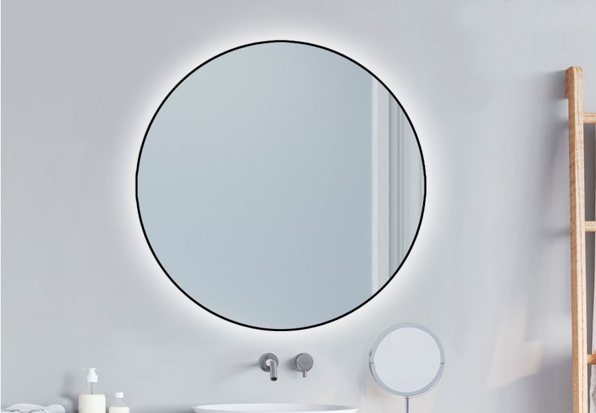 Miroir de salle de bains avec éclairage LED Milan Bruntec principal 1