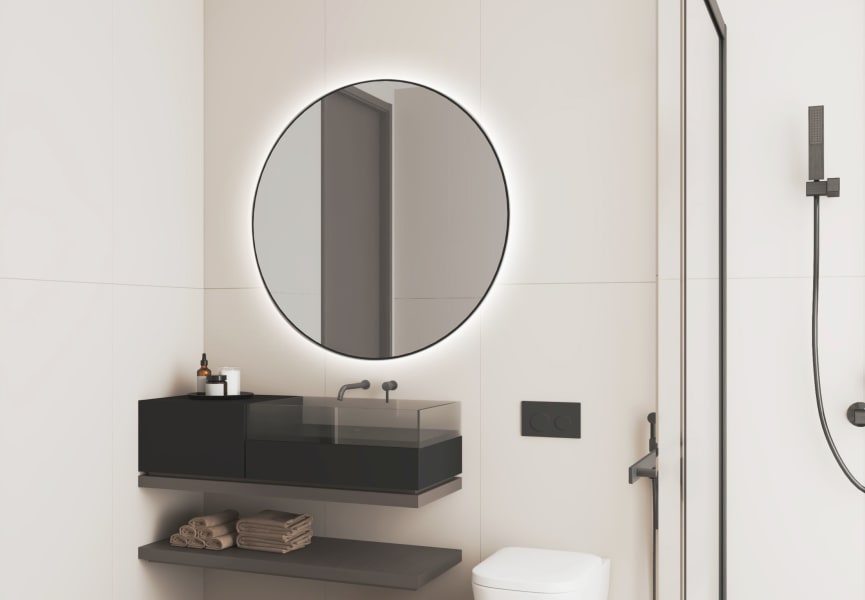 Miroir de salle de bains avec éclairage LED Milan Bruntec principal 0