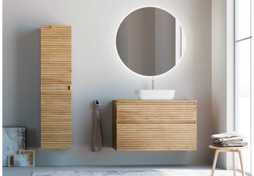 Meubles de salle de bain modernes en bois massif Alpes 1 Bruntec principal 1