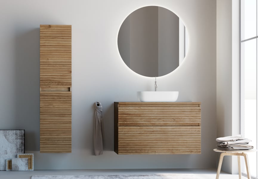 Meubles de salle de bain modernes en bois massif Alpes 1 Bruntec principal 0