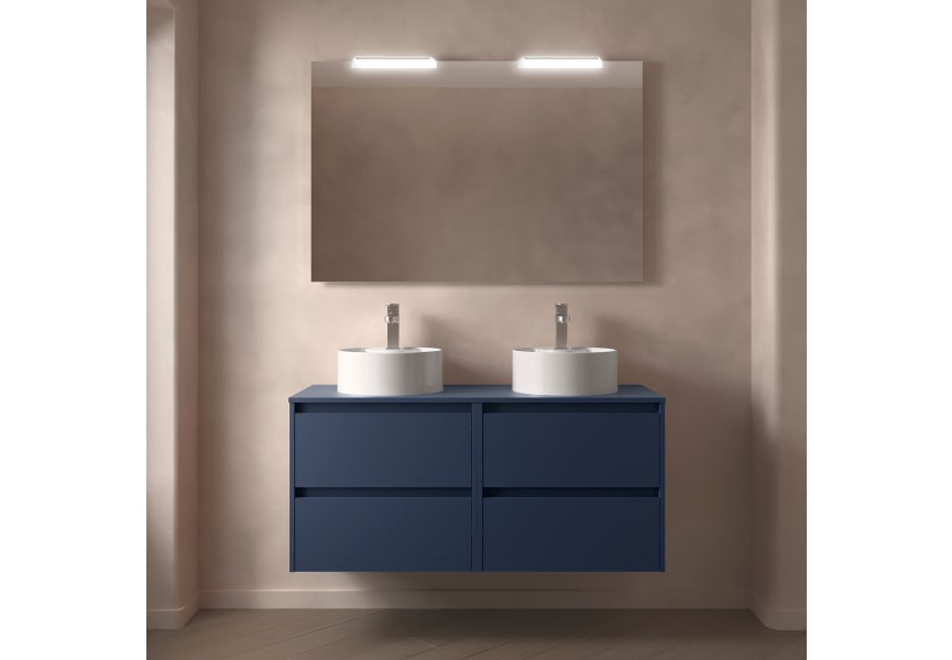 Ensemble de meubles de salle de bains avec plan de toilette en bois Noja Salgar principal 7
