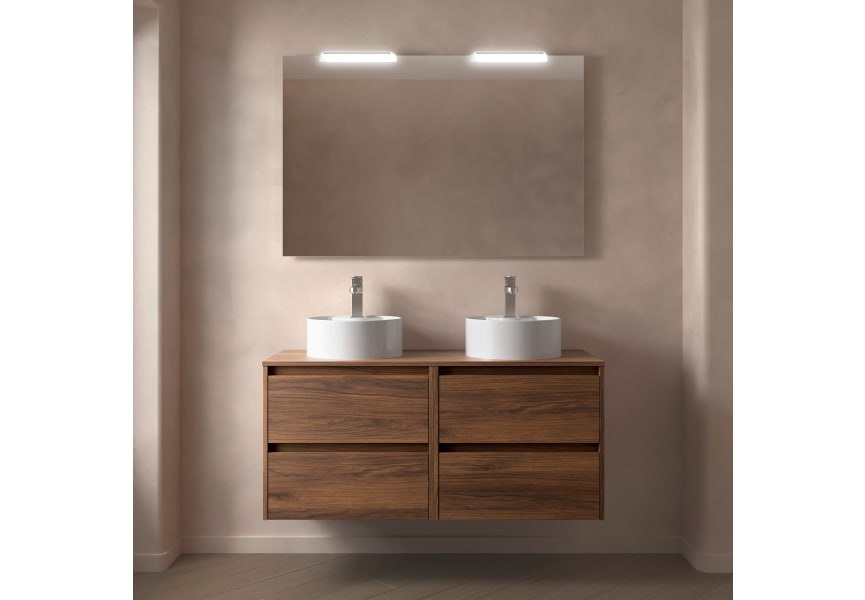Ensemble de meubles de salle de bains avec plan de toilette en bois Noja Salgar principal 3