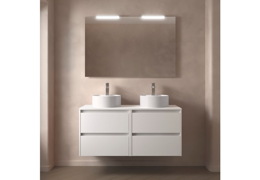 Ensemble de meubles de salle de bains avec plan de toilette en bois Noja Salgar principal 5