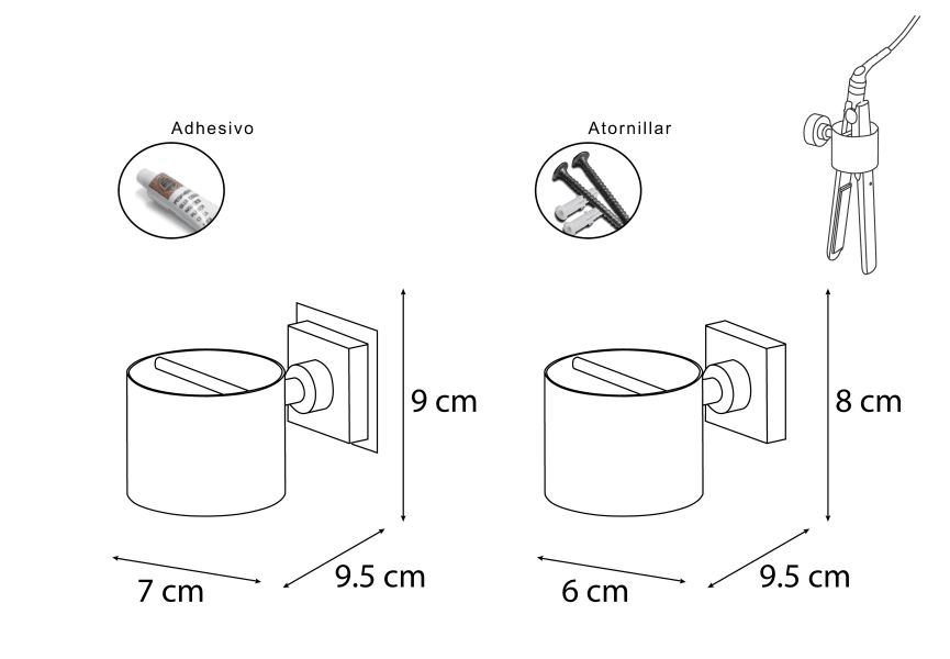 Support pour fer à lisser Bruntec 501 croquis 1