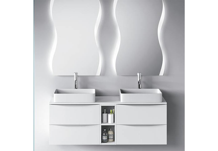Coycama Landes meuble de salle de bain en bois avec plan de toilette en bois principal 0