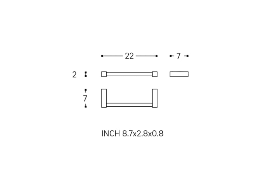 Porte-serviettes de salle de bains Metric Cosmic croquis 2